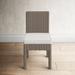 Birch Lane™ Kiona Patio Dining Chair w/ Cushion Plastic/Resin/Wicker/Rattan in Brown | Wayfair 607749D0D10E49BF87D1787FBD4EC6FD