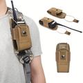 Molle Radio Walkie Talkie Pouch: Portable Interphone Holster For Hunting & Climbing - Perfect For Carrying Waist Bags!