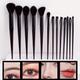 Makeup Brushes 13pcs Premium Synthetic Bristles Black Handle Set Kabuki Foundation Powder Blush Brush Face Lip Eye Makeup Brush Set Ideal For Makeup Beginner Artist