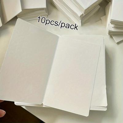 TEMU Double-sided White Cardstock - Blank And Foldable, Multi-purpose Use, Pack Of 10, Ideal For Packaging And Protecting Photo Cards, And As Greeting Cards Image