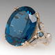 1pc Hot Selling Ring Jewelry With New Two-color And Goose Egg Shaped Blue Sapphire For Engagement For Men