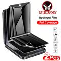 2pcs Privacy Anti Glare Peep Hydrogel Protective Film For Galaxy Z Flip 5 4 3 Flip5 Flip4 Flip3 Full Cover Screen Protector