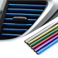 10pcs 20cm Car Air Conditioner Decoration Strip - U Shape Moulding Trim Strips For Vent Outlet, Stylishly Protect Your Car Door Edge Corners!