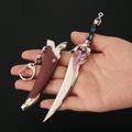 White Tiger Dagger - 6.3inch Game Replica Weapon, Cool Metal Model Keychain Ornaments For Car, Office, Home Decoration