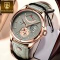 Poedagar Best-selling Pu Leather Quartz Men's Watches Waterproof Luminous Calendar Students Current Men's Watches, Ideal Choice For Gifts