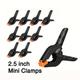 4/6/10pcs Of 2 Inch Professional Plastic Small Spring Clamps Heavy Duty Clamps Crafts Or Plastic Clips For Backdrop Stand, Photography, Office Gardening Diy, Gluing, Clamping And Securing