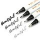 4pcs Lettering Calligraphy Brush Pens Set, Soft And Hard Tip, 4 Size For Art Drawing, Scrapbooking, Journaling, Water Color Illustrations