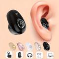 1pc New Wireless Bt Audio Headphone, Tws Microphone, Invisible, Sports, Mini, Stereo, Single Ear Earplugs, Buttons, Business, In Ear, Music, Sports, Work