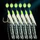 Luminous Fishing Bait - 6 Hooks For Sea And Freshwater Fishing - Glows In The Dark For Increased Visibility And Attraction