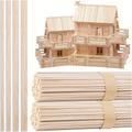 130pcs Multi-size Pasha Wooden Stick Combination Set, Diy Building Model Material Wooden Products Building