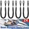 2pcs 4ft Boat Bungee Dock Lines - Securely Moors Your Watercraft Without Damaging It - Perfect For Boats, Kayaks, Pontoons, Canoes, And Power Boats