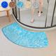 1pc Cobblestone Pattern Curved Corner Bath Mat, Soft Non-slip Quick Dry Bath Mat, Water Absorbent Shower Carpet For Home Bathroom, Bath Rug, Bathroom Accessories, Bathroom Decor, Bathroom Decorations