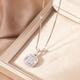 Elegant Cubic Zirconia Square Pendant Necklace For Women Wedding Engagement Party Jewelry