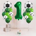 21pcs, Football Theme 32 Inch Digital Balloon Set - Perfect For Birthday Party Decorations And Scenes - Includes Latex Balloons And Aluminum Film Set