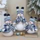 1pc Christmas Decorations Blue Fabric Snowman Doll Doll Window Set Ornaments Outdoor Decoration, Christmas Tree Decoration, Living Room Holiday Gifts, Bedroom, Dining Room, Modern Home Decoration