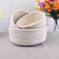 1/3pcs Cotton And Rope Woven Storage Basket, Handmade Storage Basket For Bedside Coffee Table, Desktop Sundries Storage Basket, Hand-woven Key Cosmetic Storage Organizer