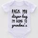 "Newborn Infant Short Sleeve Romper ""pack My"" Print Crew Neck Bodysuit Onesies For Baby Boys Toddler Summer Clothes"