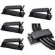 10pcs 20pcs 50pcs Self Adhesive Cable Management Clips Cable Organizers Wire Clips Cord Holder For Tv Pc Ethernet Cable Under Desk Home Office (black)