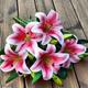 1/3pcs Artificial Lilies, Natural Real Touch Lily Flowers Wedding Lily Bouquets For Home Party Decor