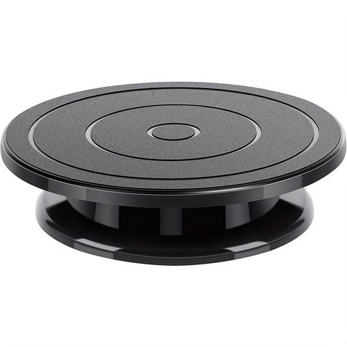 1pc 11 Inch Spinning Turntable Engraving Spinning Cake Turntable, Lightweight Holder For Painting Turntable, Cake Decorating, Display Item Holder, Black