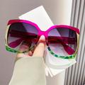 Y2k Oversized Square Fashion For Women Men Tortoiseshell Jelly Color Block Sun Shades For Party Beach Club Fashion Glasses