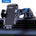 Topk Phone Stand Holder For Car Mount Automobile Cell Phone Holder Car Mount For Iphone Universal Dashboard Mount Fit For All Smartphones