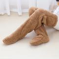 Extra Long Fuzzy Thigh High Socks, Comfy & Warm Floor Over The Knee Socks, Women's Stockings & Hosiery