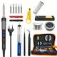 90w Electric Soldering Iron Kit, Welding Iron Kit, Lcd Digital Display Adjustable Temperature Solder Iron 180 To 500°c, Smart Welding Iron Kit For Soldering Diy Repair - 220v Eu Plug