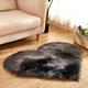 1pc Faux Fur Room Rug, Heart Shaped Plush Rug, Fluffy Carpet For Living Room Bedroom Sofa, Shaggy Carpet Area Mat 50*60cm/19.68*23.62in