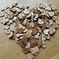 100pcs Mini Wooden Love Heart Wedding Table Scatter - Diy Craft Accessories For Wedding Party Decoration And Favors