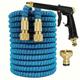 1 Roll, New Retractable Water Hose Car Wash Flowers Magic Hose Magic Water Hose Home Car Wash Garden Hose 3 Times Retractable Spray 17ft、25ft、50ft、75ft、100ft、125ft