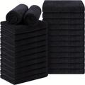 6pcs Microfiber Face Cloths Reusable Makeup Remover Cloth Ultra Soft Washcloths For Women 12inch X 12inch Black