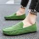 Plus Size Men's Solid Suede Loafers, Casual Comfy Slip On Shoes Flat Shoes For Men's Outdoor Footwear
