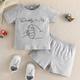 "Infant Toddler Outfit Set, ""daddy And Me"" Short Sleeve Graphic Tee And Shorts, Kids Boys Clothes For Spring Summer Indoor Outdoor"