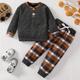 Boys Pullover Sweatshirt & Matching Jogger Pants For Fall Winter New Kids Clothes Baby Clothes