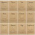 Golden-plated 12 Zodiac Symbols Retro Alphabet Star Map Pendant Necklace Cross-border Best Selling Constellation Card Three-piece Necklace Set