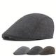 1pc Mens Newsboy Hats Classic Herringbone Tweed Blend Flat Cap Ivy Cabbie Driving Hat, Ideal Choice For Gifts