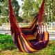 1pc Outdoor Hammock Chair, Canvas Leisure Swing Hanging Chair, Without Pillow And Cushion, Indoor Outdoor Hammock, Garden Leisure Furniture Hammocks, Opp Sealed Bag