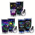 1pc Gameboy Tumbler For Boys, 20oz Stainless Steel Travel Mug Car Cup, Gamer Gaming Gamepad Presents For Boys, Teen, Son, Men, Boyfriend, Birthday Christmas Gamepad Cup For Husband, Father, Dad