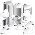100pcs Love Heart Acrylic Mirror Wall Sticker - Perfect For Bathroom, Living Room, Bedroom, Gym, Dormitory, And Mobile Phone Case Decoration