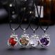 1pc Natural Stone Crystal Bead Dragon Bag Amethyst Bead Gem Crystal Stone Dragon Necklace Pendant For Men And Women