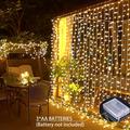 1pc Led Curtain Lights, 1.5m/4.92ft, 2m/6.56ft Garland Fairy Lights, Christmas Halloween Decorations, Wedding Led, Valentine's Day New Year's Day Decorations, Battery Powered (battery Not Included)