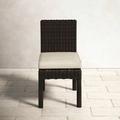 Birch Lane™ Kiona Patio Dining Chair w/ Cushion Plastic/Resin/Wicker/Rattan in Brown | Wayfair A83575C9AFE040E082BD7E3666733A45