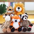 25cm/9.8inch Super Cute Stuffed Toys For Birthday Party And Home Decoration Jungle Animals Dolls Fox Giraffe Raccoon Hippo
