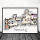 1pc Movie Apartment 19 & 20 Chart Canvas Painting, Tv Show Apartment Floor Plan Poster, Modern Room Decor Wall Art Prints, Bedroom Living Room Wall Decoration Picture, Home Decor, No Frame