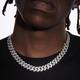 Cuban Link Necklace Men's Hip Hop Paved Rhinestones Chain Necklace