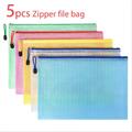 10pcs Zipper Pockets, Zipper File Bags, Cross Stitch And Jigsaw Puzzle Project Bags For Sorting And Storage, Letter Size A4, Suitable For Travel, School, Board Games And Office Supplies