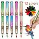 13pcs Set New Eternity Pencil 1pc Pencil + 12 Colors Pencil Head, Art Drawing Pencil Infinity Writing Technology Inkless Erasable Marker Pen Kawaii Stationery Painting Gift