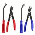 2pcs Car Panel Clip Removal Pliers Tools, Auto Fastener Trim Removal Tool Kit, Plastic Clip Push Pin Removal Pliers Tool Automotive Pry Tool Door Panel Dashboard Repair Set