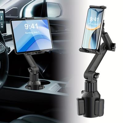 TEMU Car Cup Holder Tablet Phone Mount With Heavy Duty Cupholder Base, Adjustable Tablet Phone Holder For Car/truck Compatible With 4-13inch Tablets, Ipad Mini/air/pro, Iphone, All Cellphones